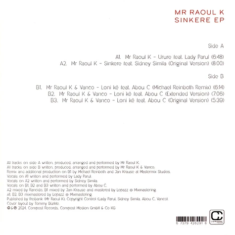 Mr. Raoul K - Sinkere Ep Michael Reinboth Remix