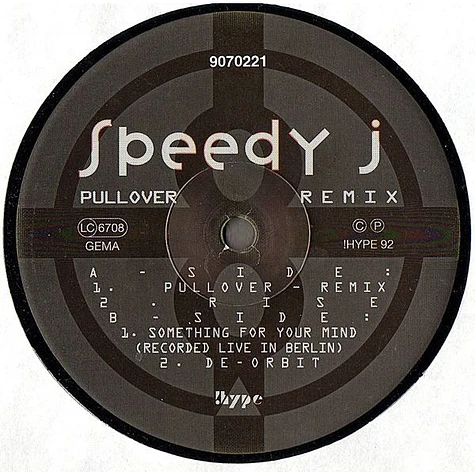 Speedy J - Pullover-Remix