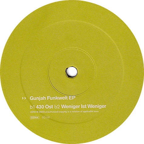 Gunjah - Funkwelt EP