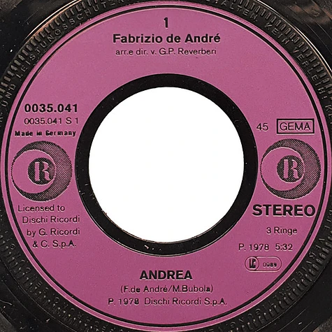 Fabrizio De André - Andrea