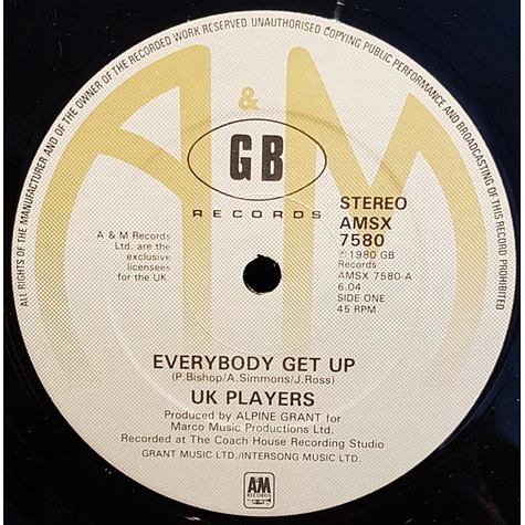 UK Players - Everybody Get Up / Rivers