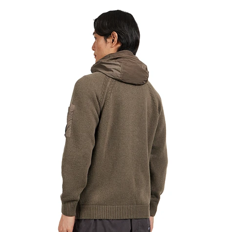 C.P. Company - Lambswool Mixed Hooded Full Zip Knit Hoodie