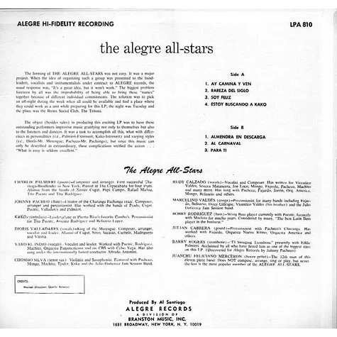 The Alegre All Stars - The Alegre All Stars