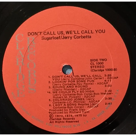 Sugarloaf / Jerry Corbetta - Don't Call Us, We'll Call You