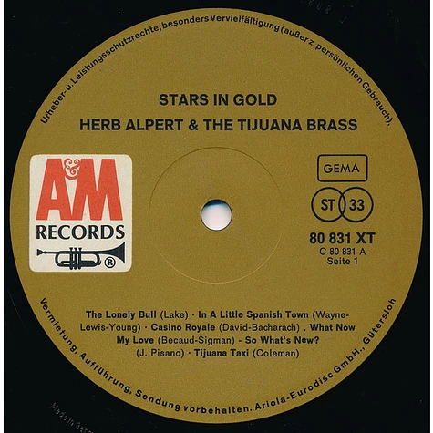 Herb Alpert & The Tijuana Brass - Stars In Gold