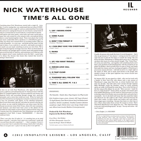 Nick Waterhouse - Time's All Gone Cloudy Dark Burgundy Vinyl Edition