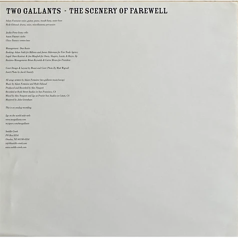 Two Gallants - The Scenery Of Farewell