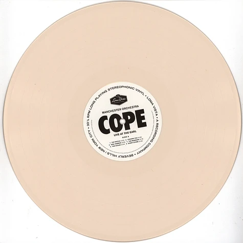 Manchester Orchestra - Cope Live At The Earl Indie Exclusive Bone Colored Vinyl Edition