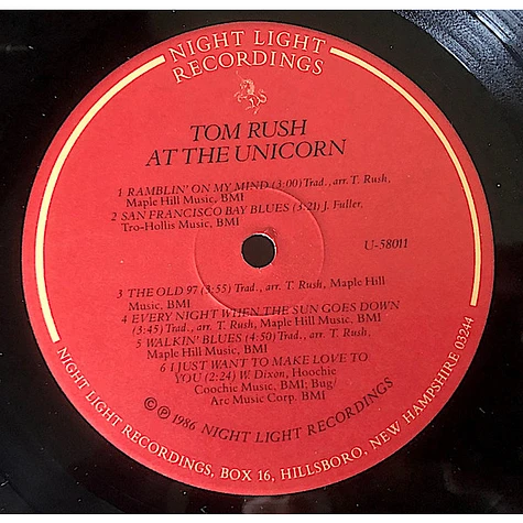 Tom Rush - Tom Rush At The Unicorn