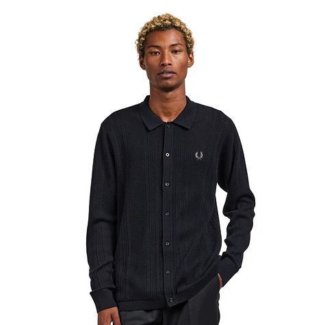 Fred Perry - Pointelle Panel LS Knit Shirt