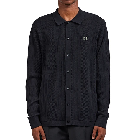 Fred Perry - Pointelle Panel LS Knit Shirt