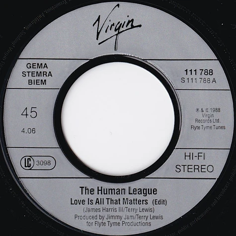 The Human League - Love Is All That Matters