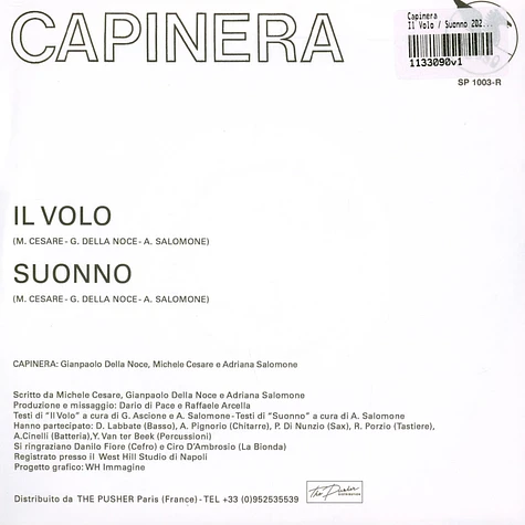 Capinera - Il Volo / Suonno 2024 Repress