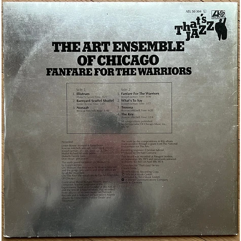 The Art Ensemble Of Chicago - Fanfare For The Warriors