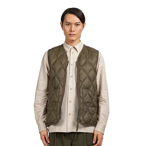 TAION - Military V Neck W-Zip Down Vest (Soft Shell)