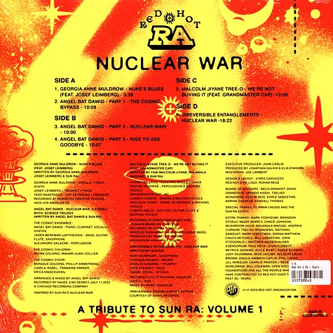 V.A. - Red Hot & Ra - Nuclear War Orange / Yellow Splatter Vinyl Edition