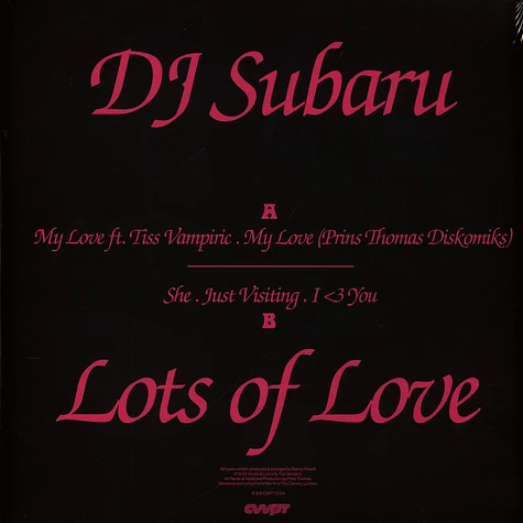 DJ Subaru - Lots Of Love