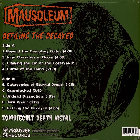 Mausoleum - Defiling The Decayed Puke Green Vinyl Edition