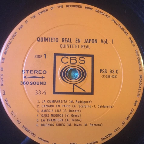 Quinteto Real - Quinteto Real En Japon Vol. 1