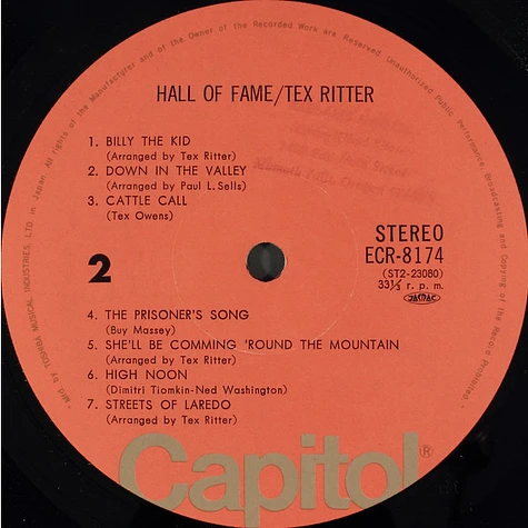 Tex Ritter - Hall Of Fame