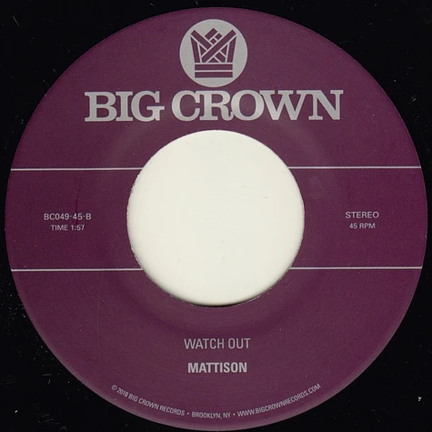 Paul & The Tall Trees / Mattison - I Explained It All / Watch Out