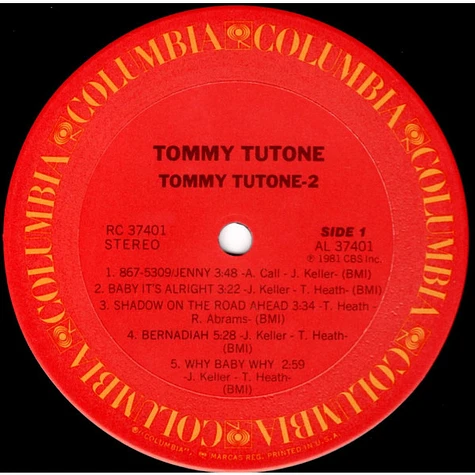 Tommy Tutone - Tommy Tutone-2