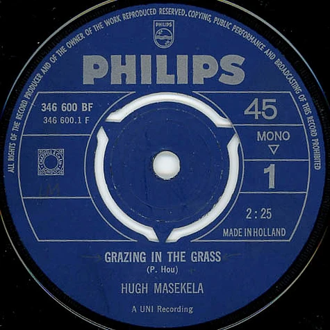 Hugh Masekela - Grazing In The Grass / Bajabula Bonke