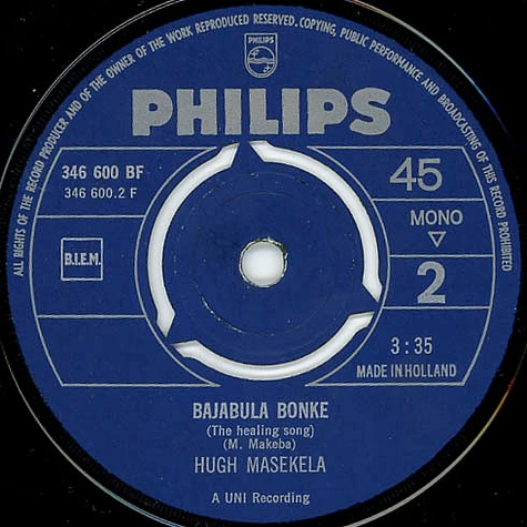 Hugh Masekela - Grazing In The Grass / Bajabula Bonke