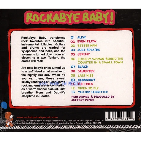 Rockabye Baby! - Lullaby Renditions Of Pearl Jam