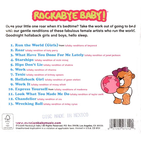 Rockabye Baby! - Who Runs The World