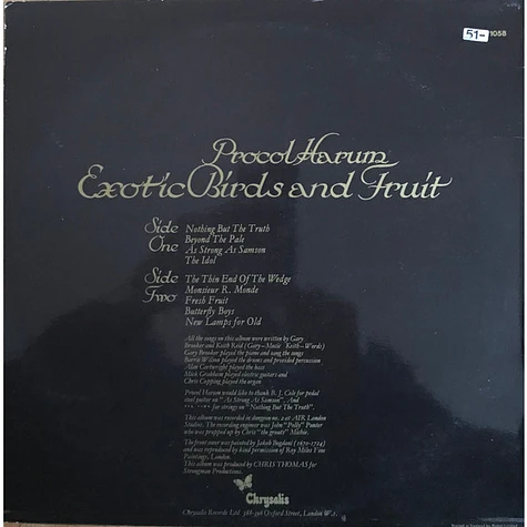 Procol Harum - Exotic Birds And Fruit