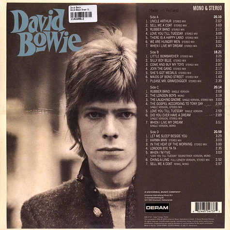 David Bowie - David Bowie Green Vinyl Edition