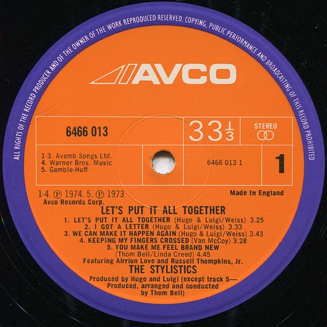 The Stylistics - Let's Put It All Together