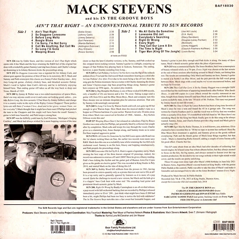 Mack Stevens - Ain't That Right-An Unconventional Tribute To Sun Records