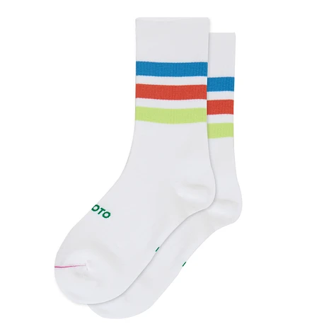 ROTOTO - Fine Pile Striped Crew Socks