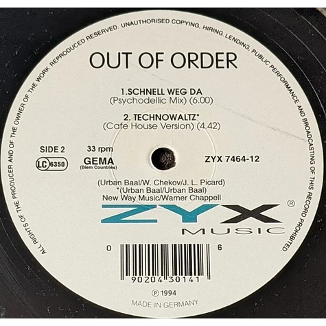 Out Of Order - Schnell Weg Da
