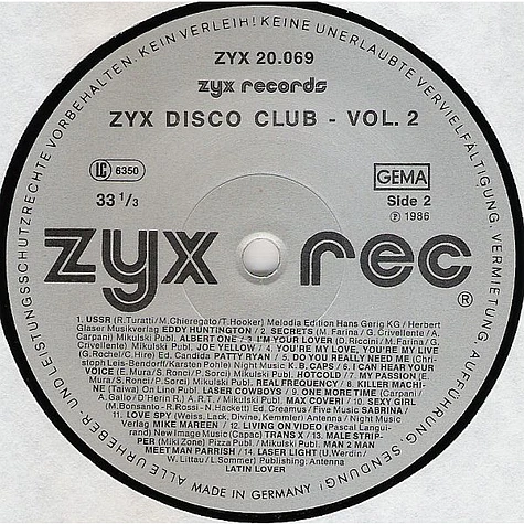 V.A. - ZYX Disco Club Volume 2