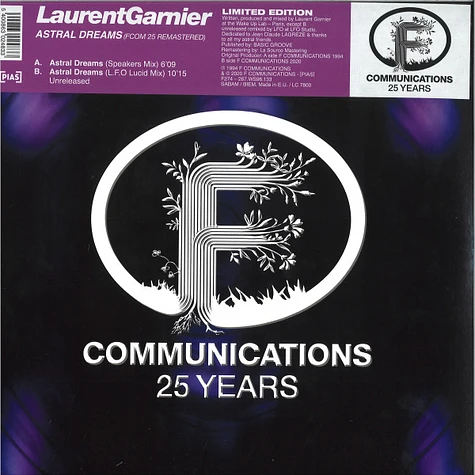 Laurent Garnier - Astral Dreams (FCom 25 Remastered)
