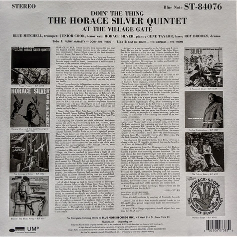 The Horace Silver Quintet - Doin' The Thing - At The Village Gate