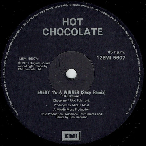 Hot Chocolate - Every 1's A Winner (Sexy Remix)