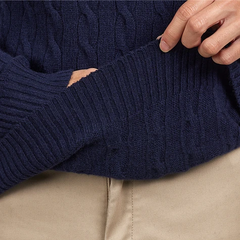 Polo Ralph Lauren - Cable-Knit Wool-Cashmere Zip Sweater