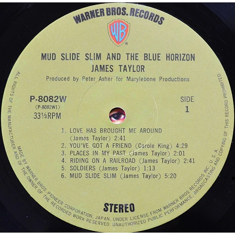 James Taylor - Mud Slide Slim And The Blue Horizon