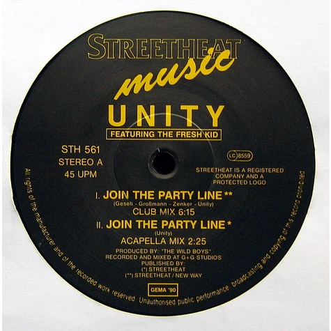 Unity Featuring The Fresh Kid - Join The Party Line !