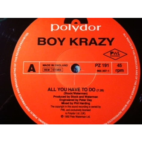 Boy Krazy - All You Have To Do