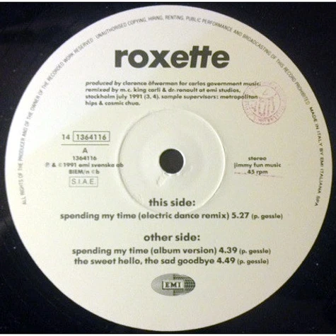 Roxette - Spending My Time