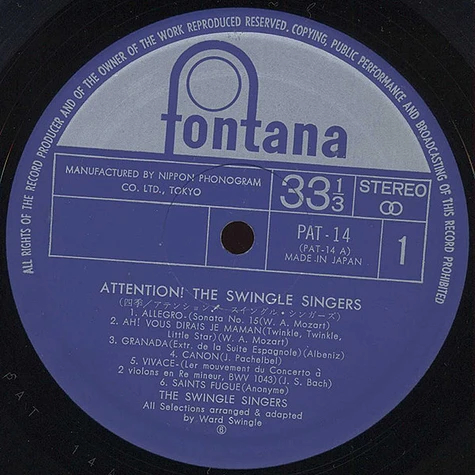 Les Swingle Singers - Attention! The Swingle Singers