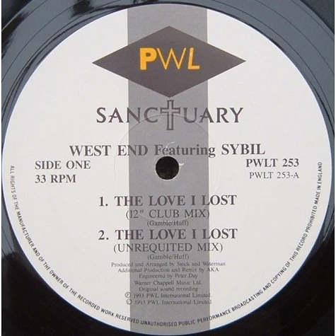 West End Featuring Sybil - The Love I Lost