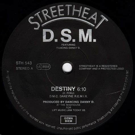 DSM - Destiny (The DMC Remixes)