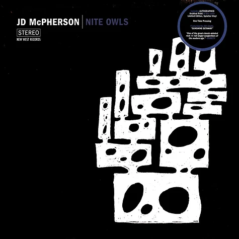 JD McPherson - Nite Owls White Black & Blue Nite Owl Splatter Vinyl Edition