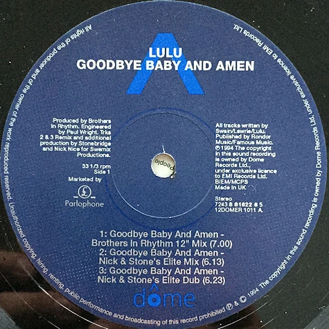 Lulu - Goodbye Baby And Amen